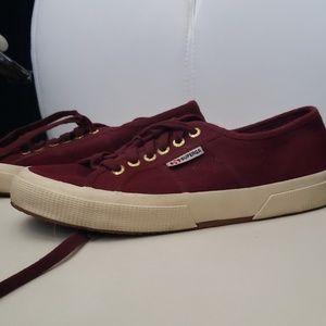 Superega Red Canvas Sneaker